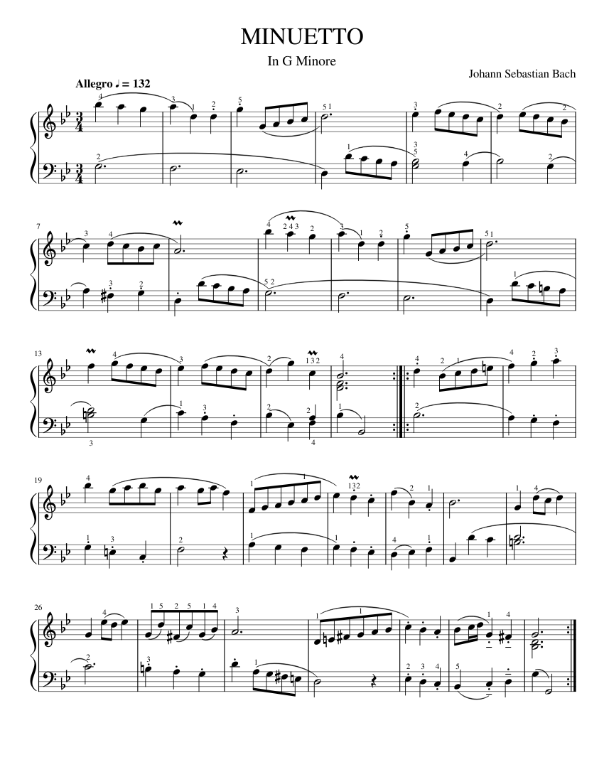 Minuette in G minor