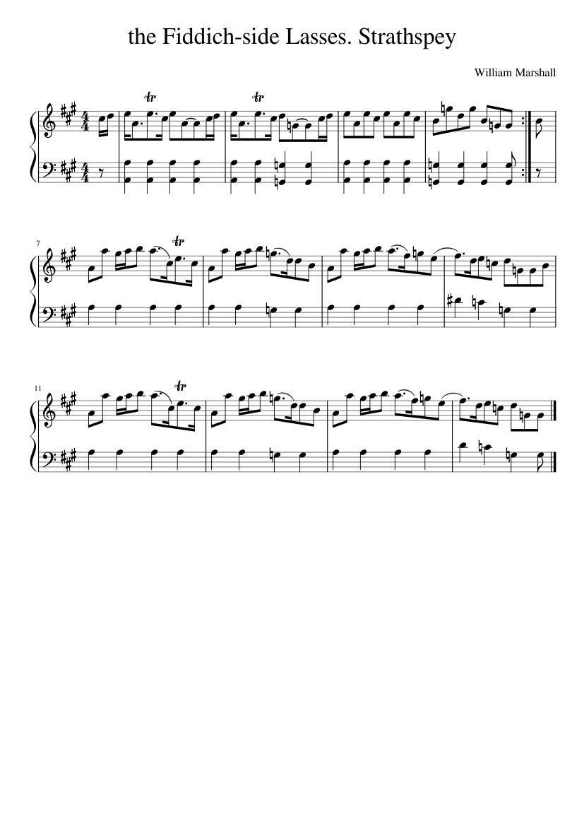 the Fiddich-side Lasses. Strathspey