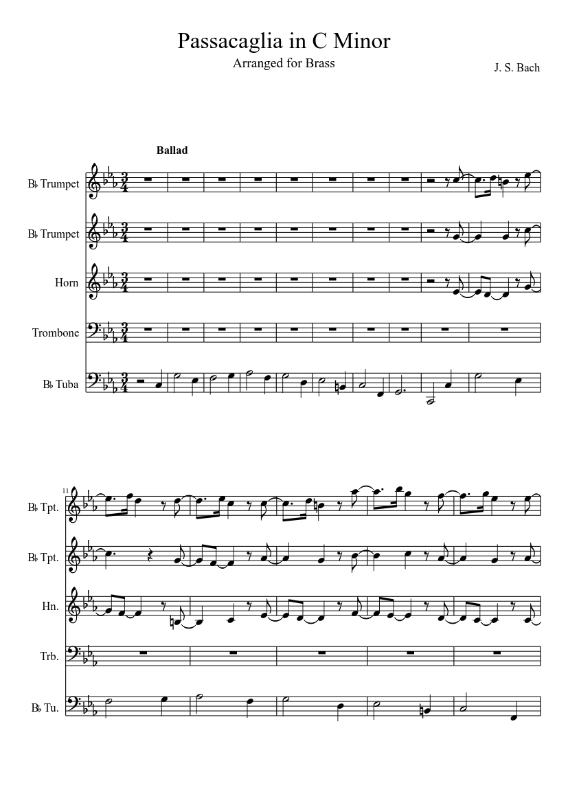 Passacaglia in C minor BWV 582