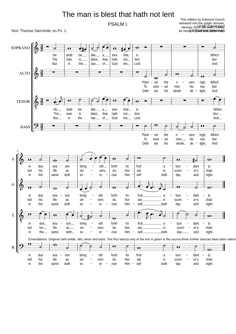 The man is blest that hath not lent