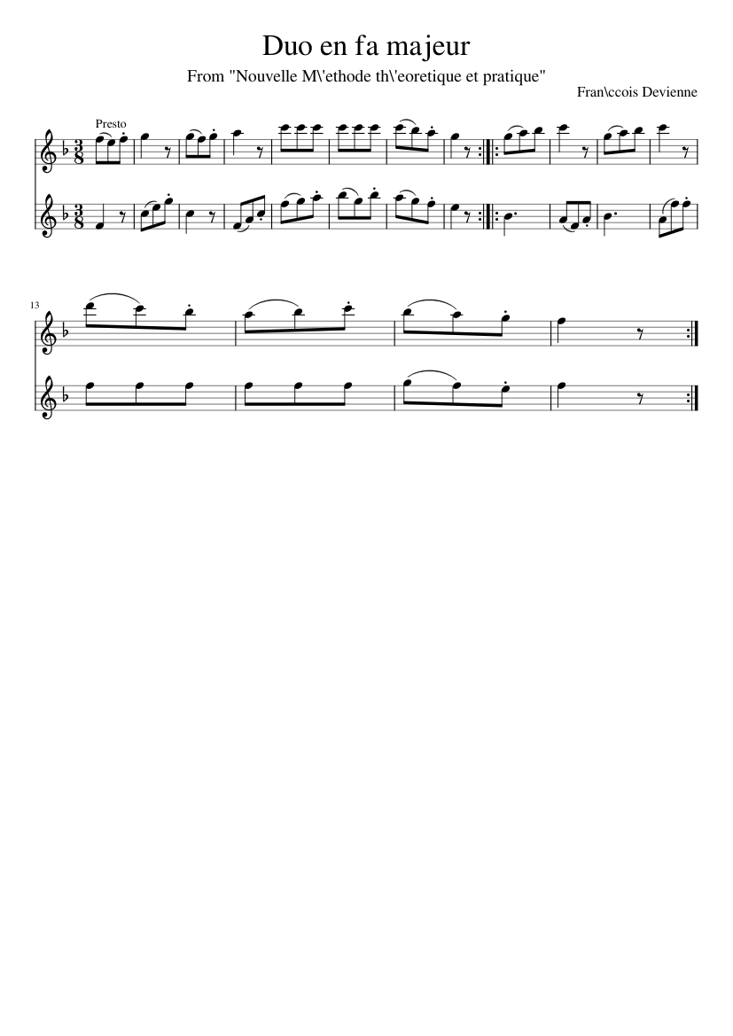 Duo en fa majeur