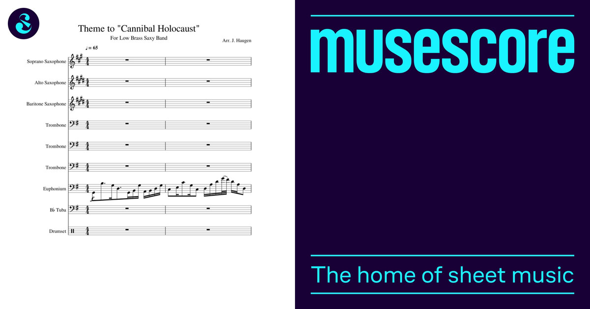 Theme to "Cannibal Holocaust" Sheet music for Trombone, Tuba (Mixed  Quartet) | Musescore.com