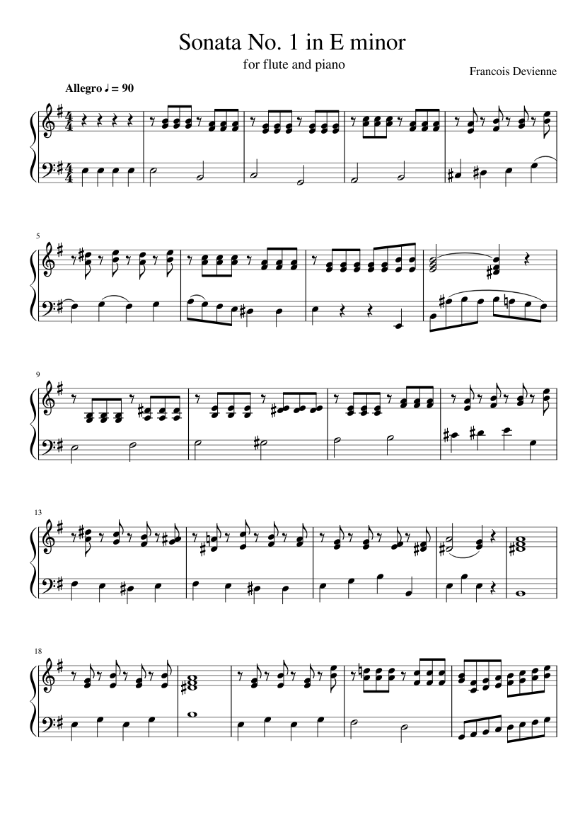 Sonata No. 1 in E minor (Allegro)
