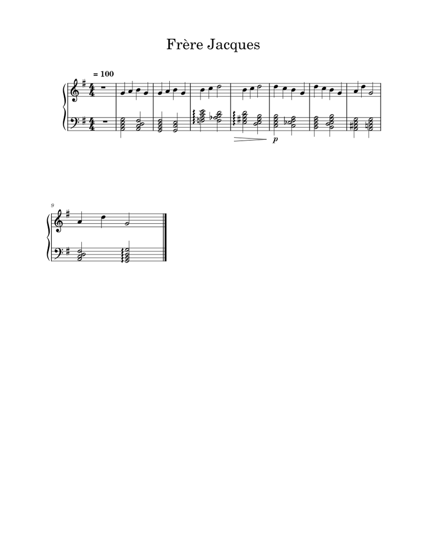 Frere jacques – Misc Traditional Frere Jaques arreglo Sheet music for ...