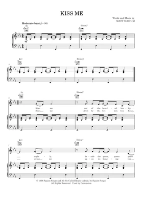 Free Kiss Me by Sixpence None the Richer sheet music | Download PDF or  print on Musescore.com
