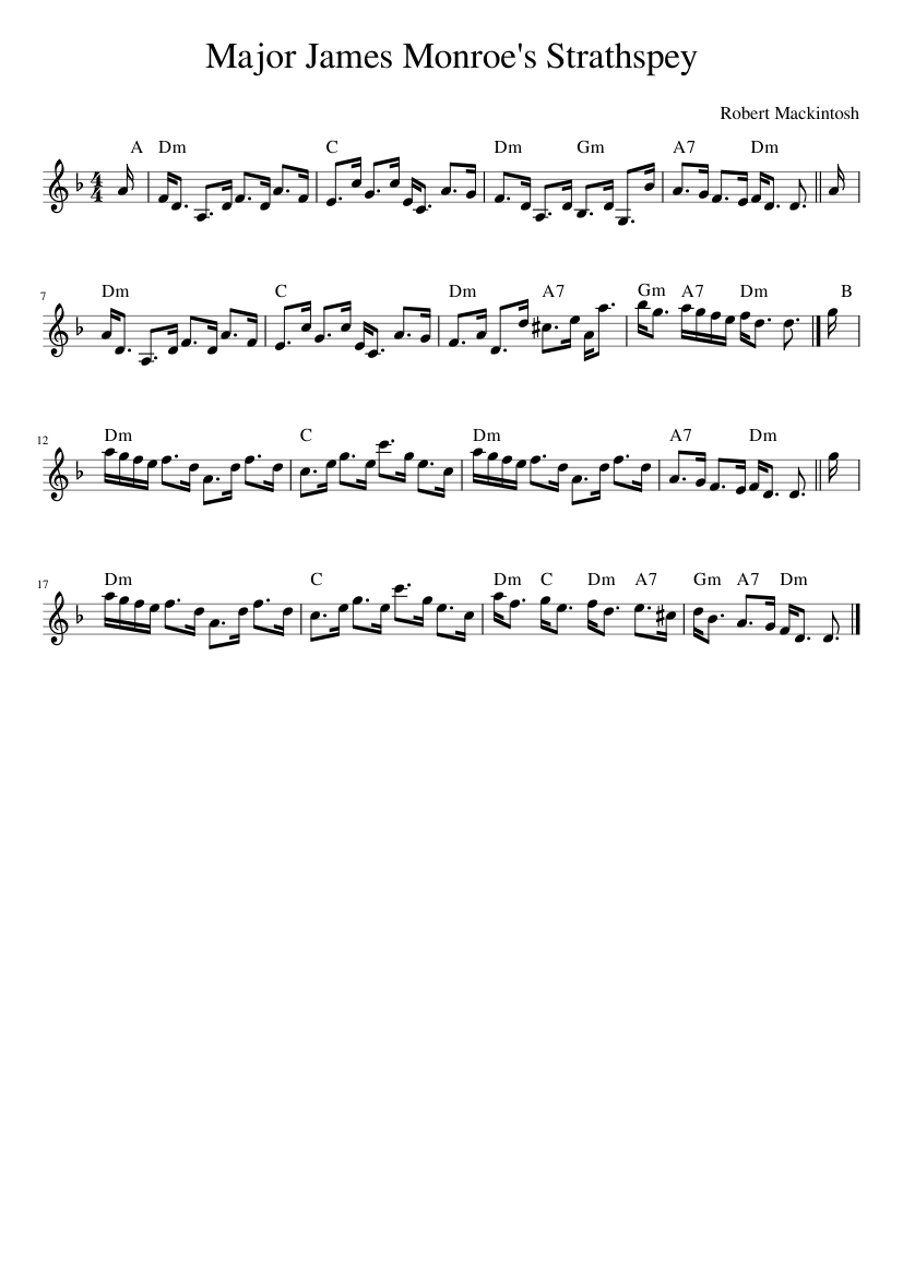 Major James Monroe's Strathspey