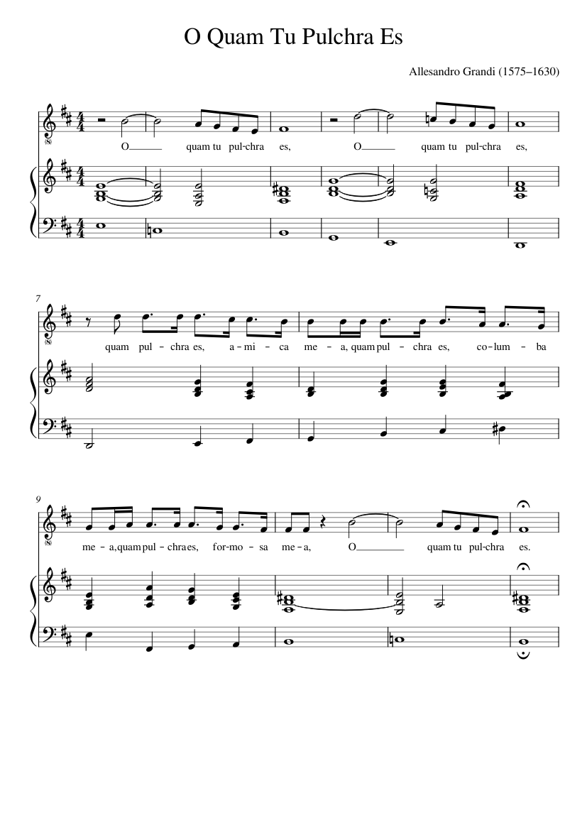 O quam tu pulchra est