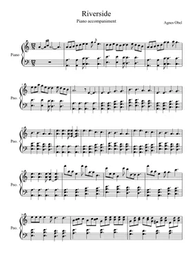 Free Riverside by Agnes Obel sheet music | Download PDF or print on  Musescore.com