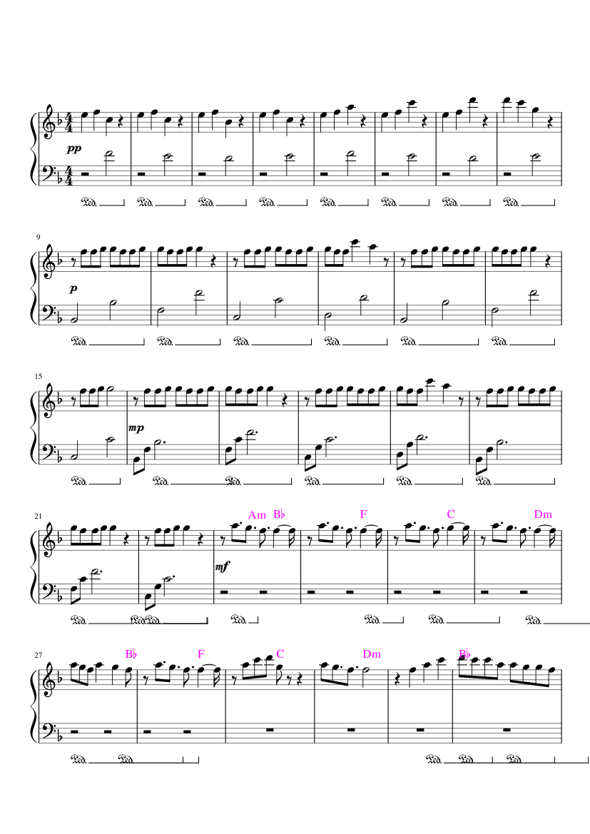 samen voor altijd Sheet music for Piano (Solo) | Musescore.com