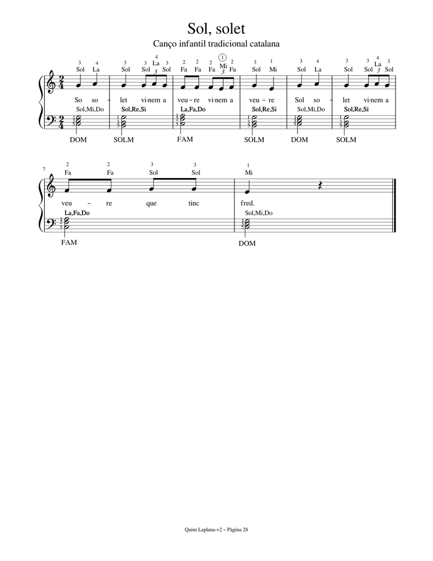 Sol solet v2 Sheet music for Piano (Solo) | Musescore.com