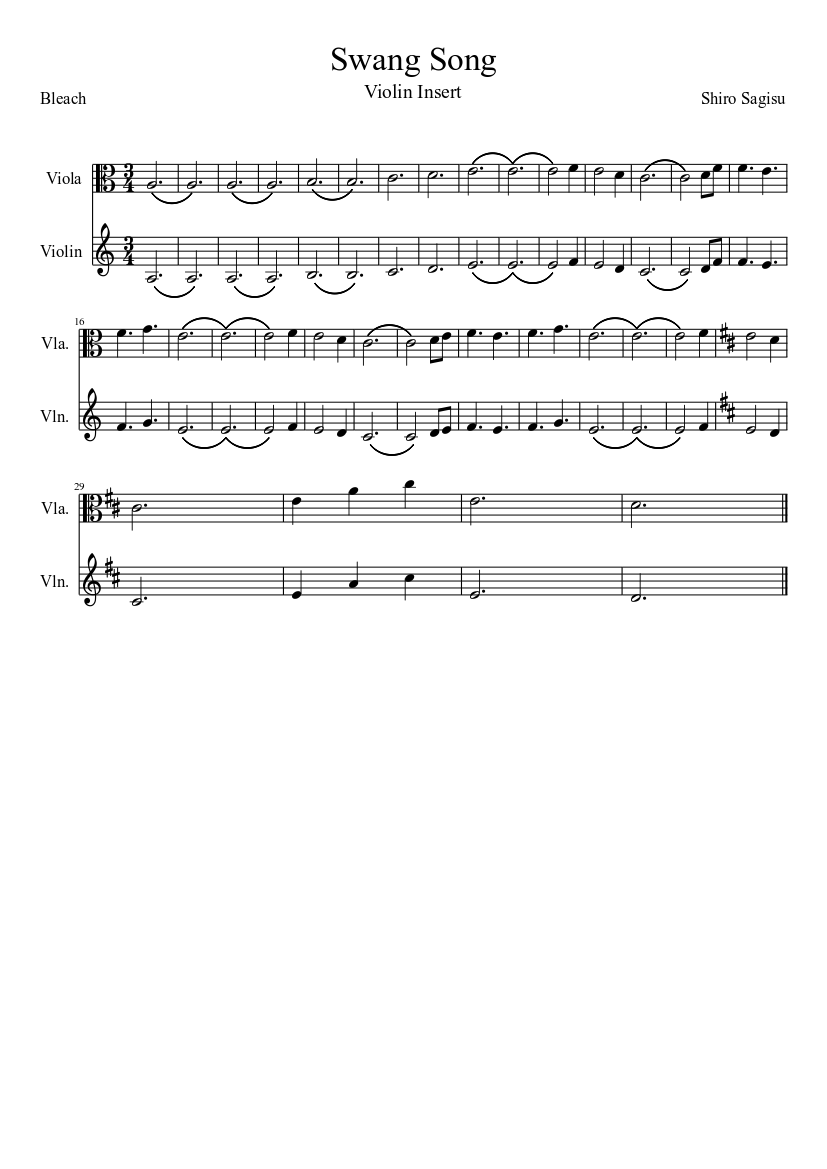 Swang song - piano tutorial
