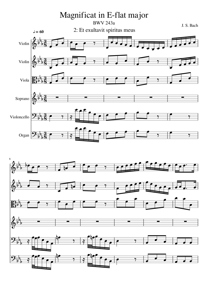 Magnificat in E-flat major BWV 243a