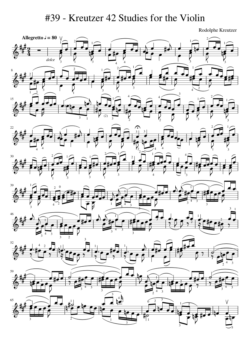39 - Kreutzer 42 Studies for the Violin