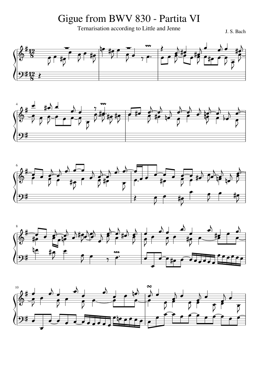 Partita in E minor BWV 830