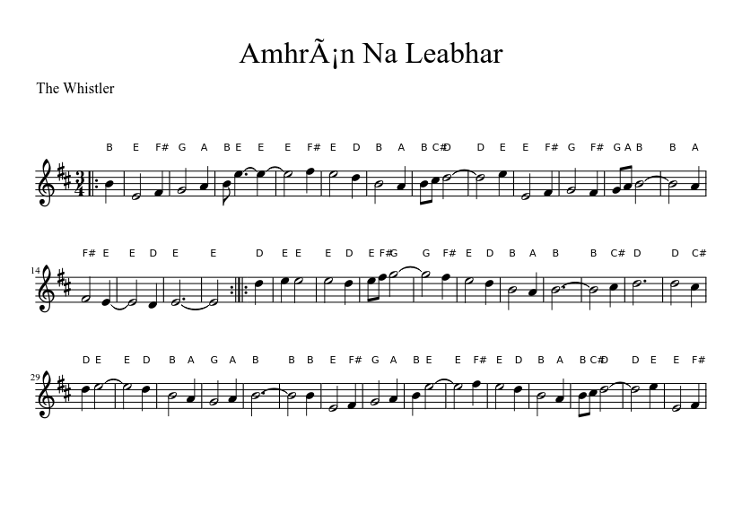 amhr-n-na-leabhar-sheet-music-for-piano-solo-musescore