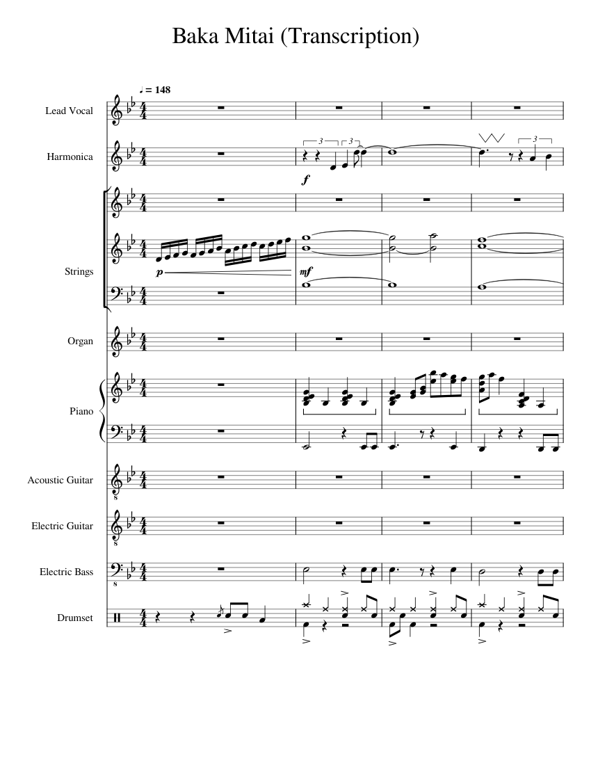 Yakuza Kiwami - Baka Mitai (For Piano Solo With Lyric) Sheets by poon