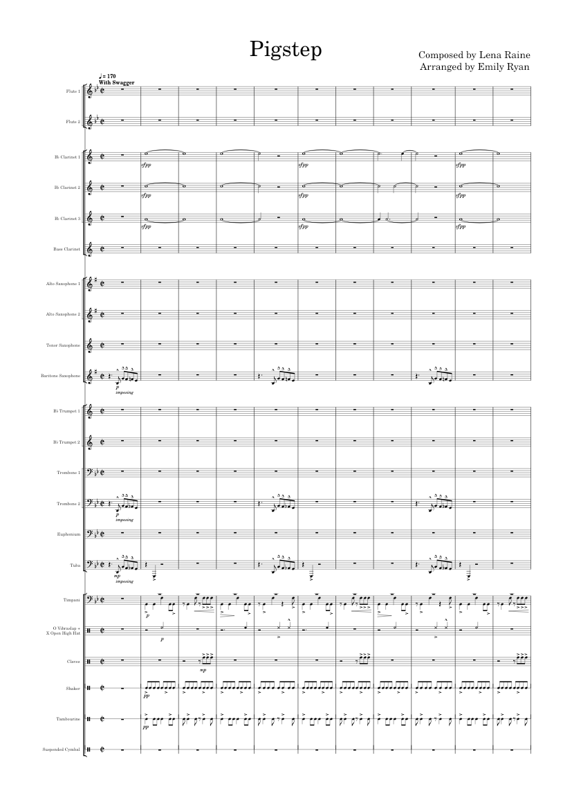 Pigstep Notes Pigstep – Lena Raine (WIP) Sheet music for Trombone, Euphonium, Tuba ...