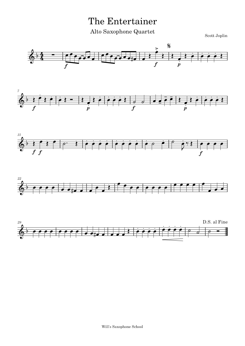 The entertainer – Scott Joplin The Entertainer Sheet music for ...