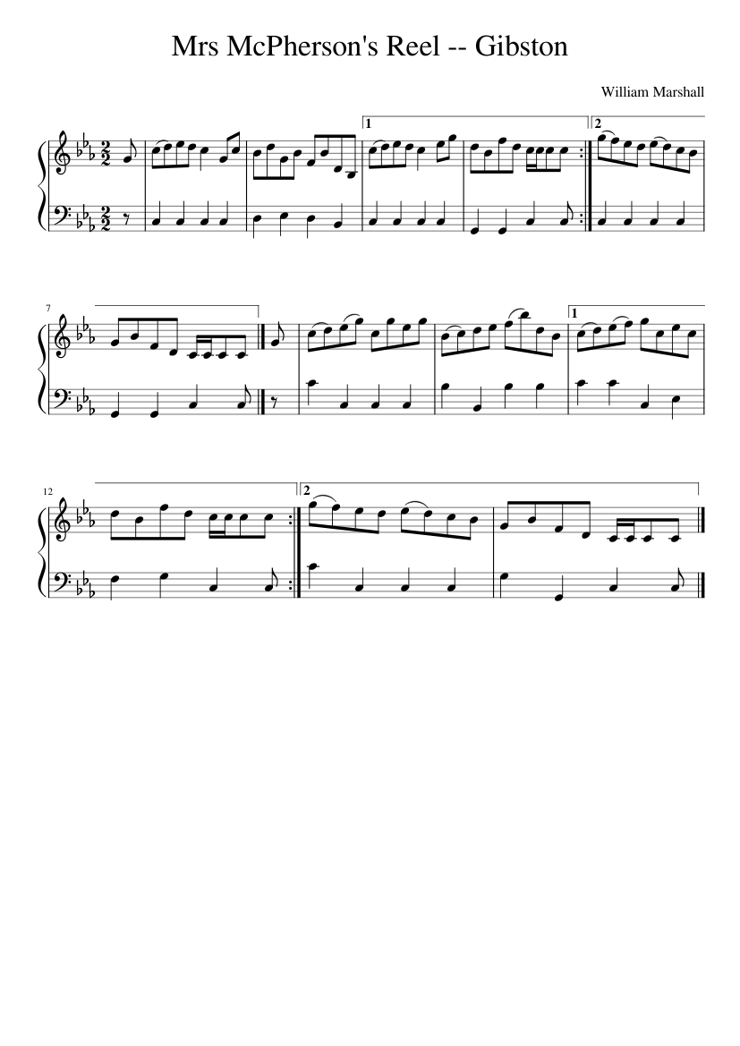 Mrs McPherson's Reel -- Gibston