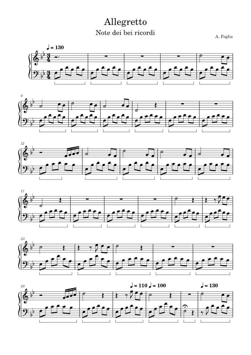 Allégro – Emmit Fenn Allegretto Sheet music for Piano (Solo ...
