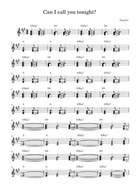 Free Can I Call You Tonight by Dayglow sheet music