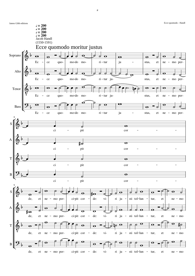 Ecce quomodo moritur justus