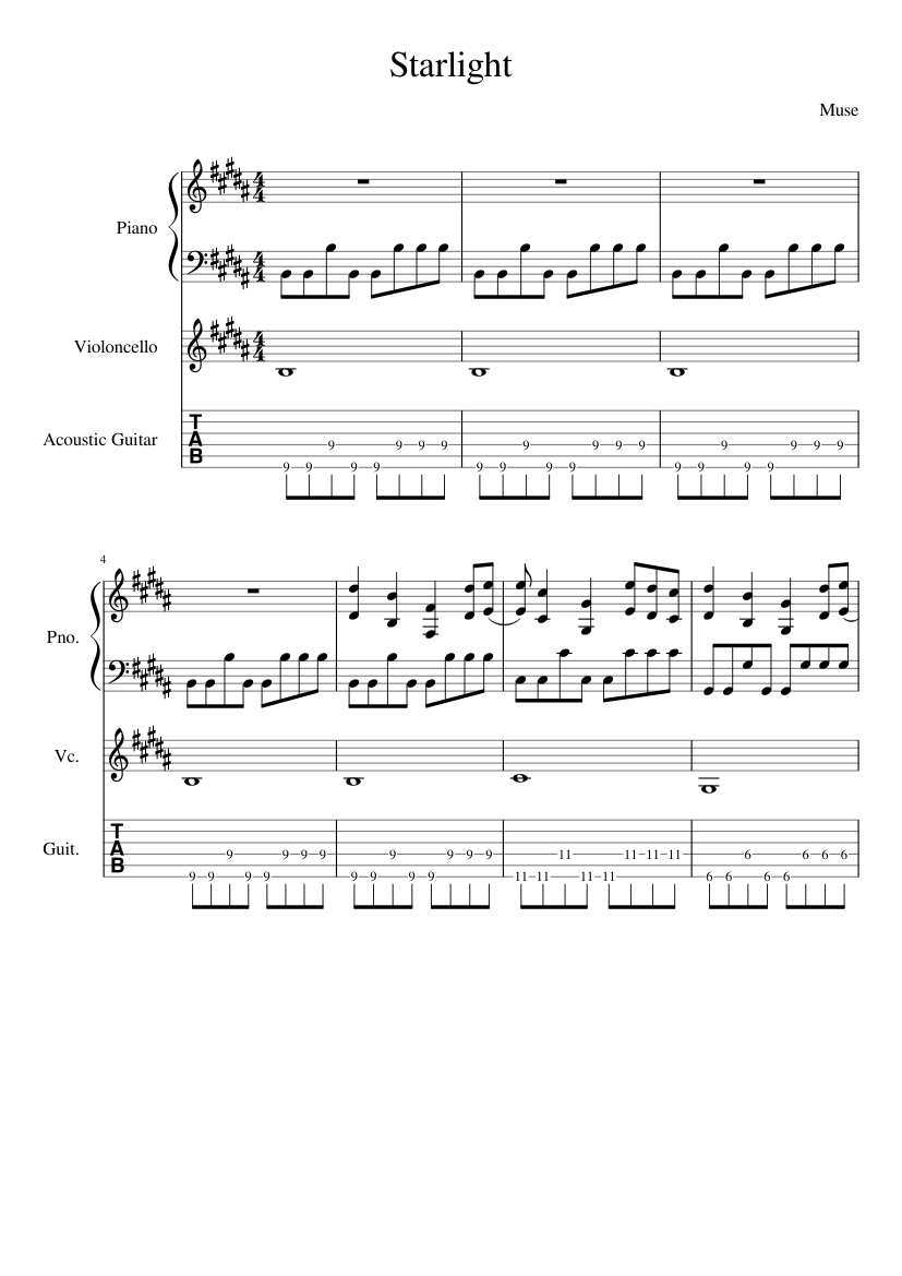 Starlight - Muse - piano tutorial