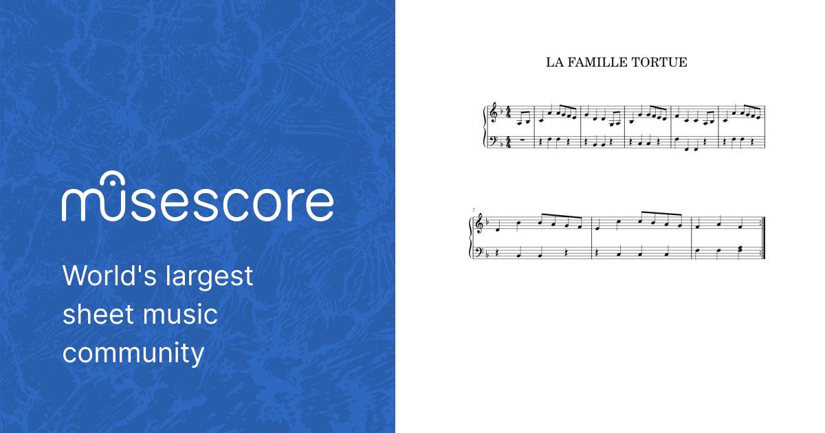 La famille tortue – Musique Traditionnelle Française LA FAMILLE TORTUE  Sheet music for Piano (Piano Duo) Easy | Musescore.com