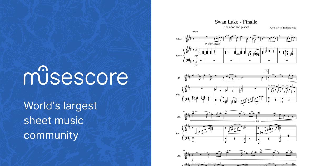 Swan Lake - Finalle Sheet music for Piano, Oboe (Solo) | Musescore.com