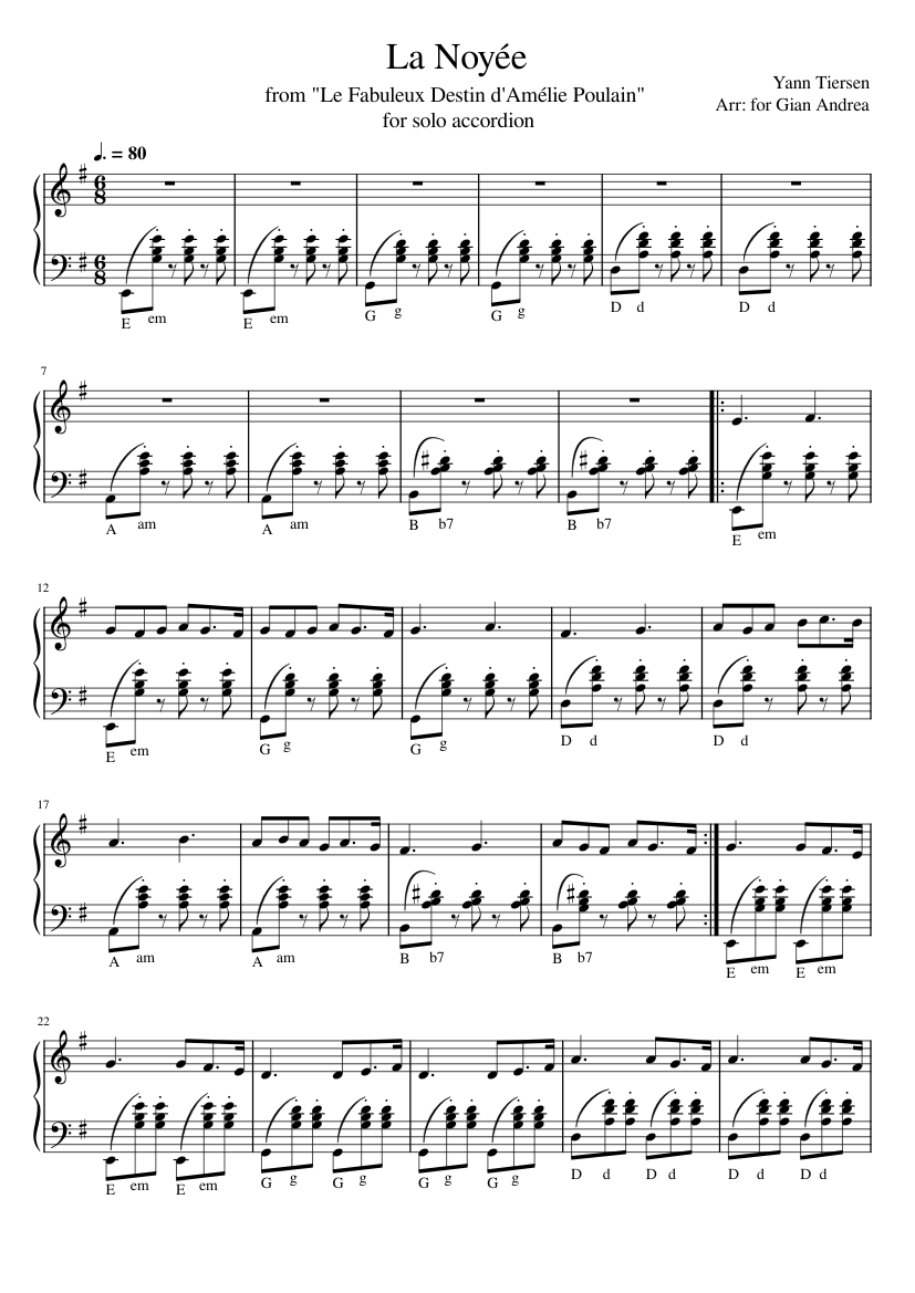 La Noy e Yann Tiersen La Noy e Sheet Music For Accordion Solo la-noy-e-yann-tiersen-la-noy-e-sheet-music-for-accordion-solo