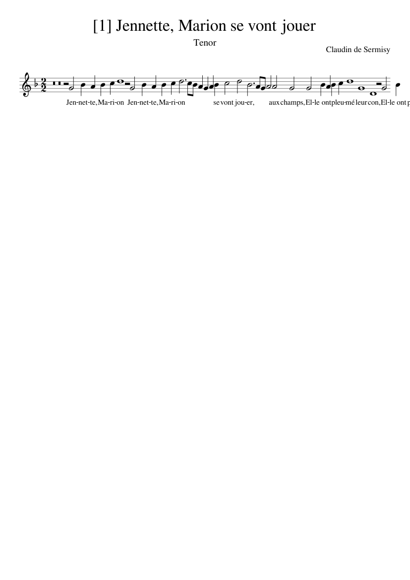 [1] Jennette Marion se vont jouer