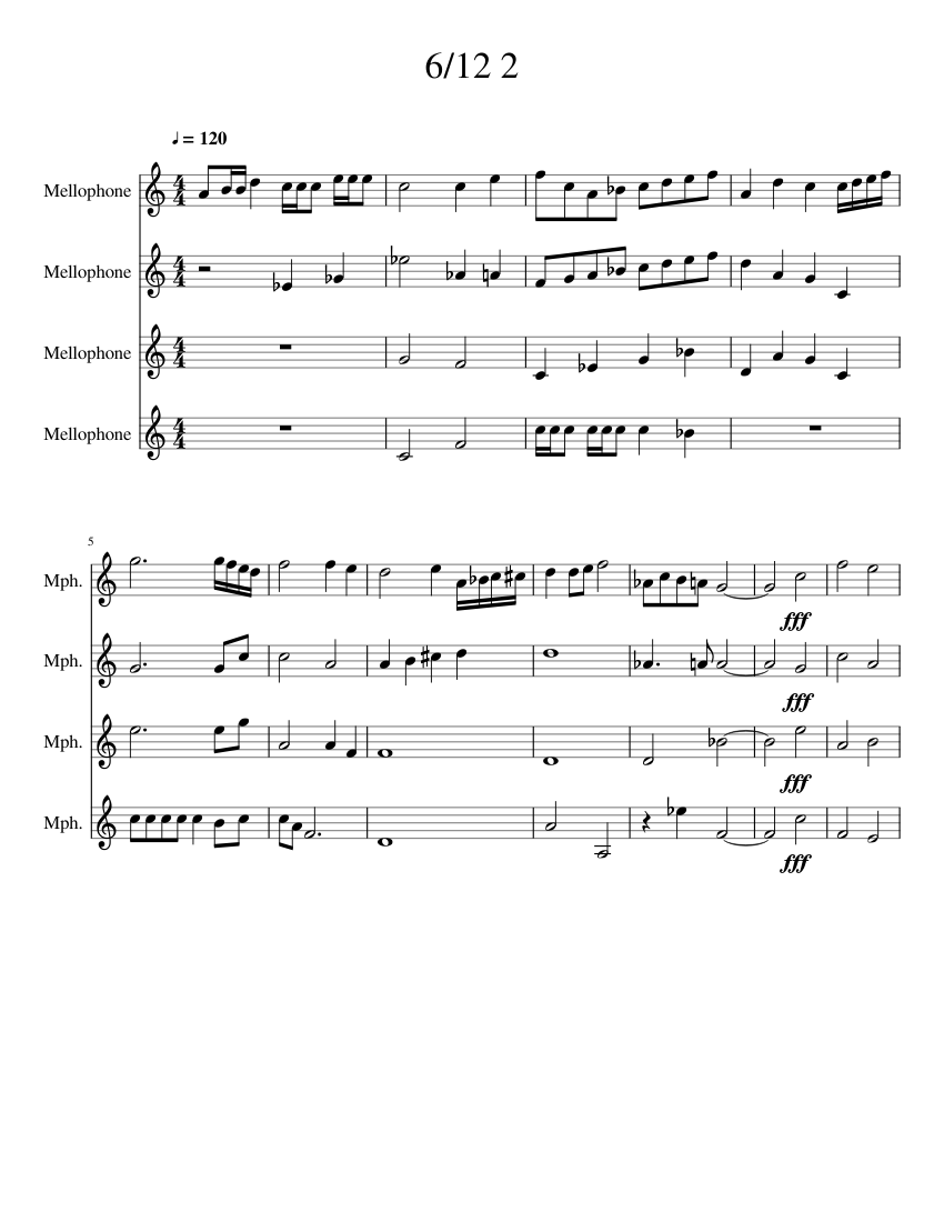 Mellophone DCI warmup / chorale Sheet music for Mellophone (Mixed