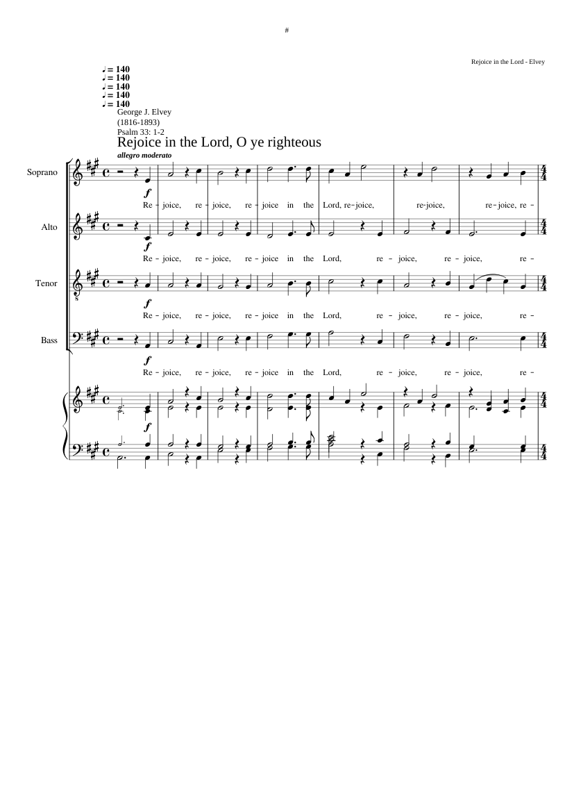 Rejoice in the Lord O ye righteous