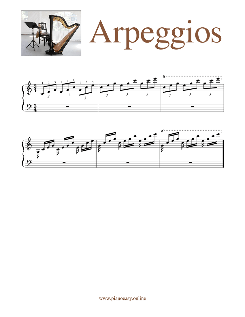 Arpeggiating Arpeggios Sheet music for Piano (Solo) Easy | Musescore.com