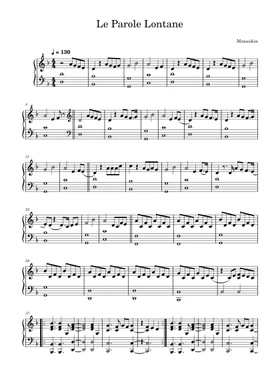 Free le parole lontane by Måneskin sheet music | Download PDF or print on  Musescore.com