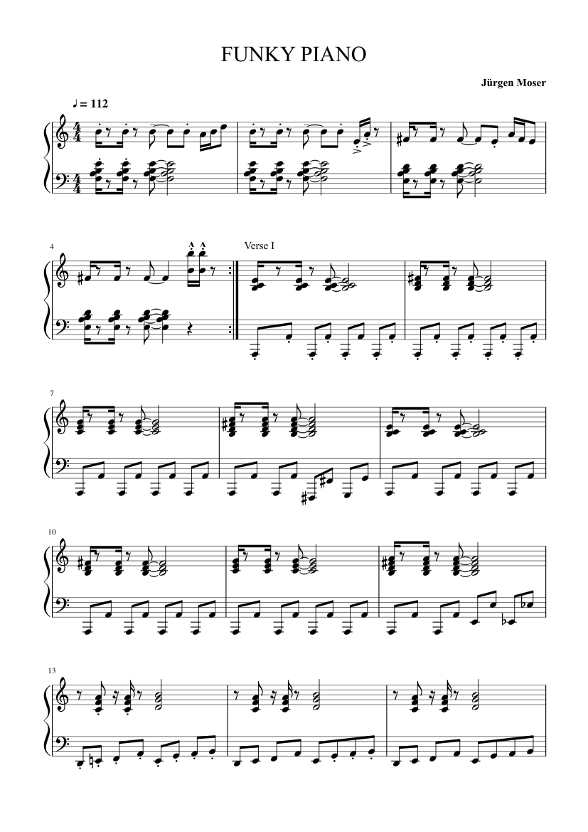 Funky Piano Sheet music for Piano (Solo) | Musescore.com