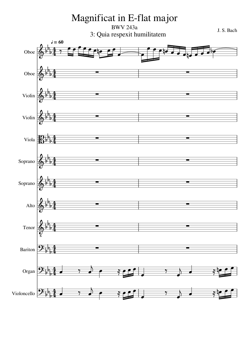 Magnificat in E-flat major BWV 243a