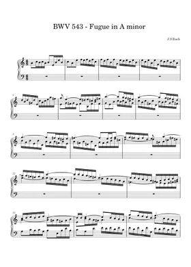 Prelude and Fugue in A minor, BWV 543 - Wikipedia