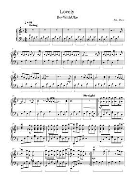 Nosedive – BoyWithUke Sheet music for Piano (Solo)