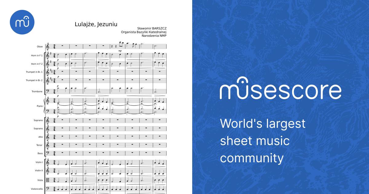 Lulaj Sławomir BARSZCZ Sheet music for Piano, Trombone, Oboe, French