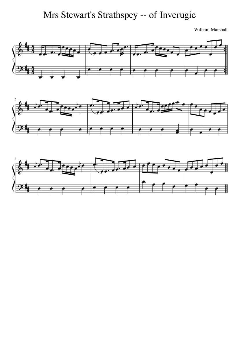 Mrs Stewart's Strathspey -- of Inverugie