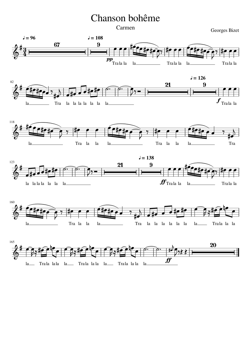 Chanson bohème de 'Carmen'