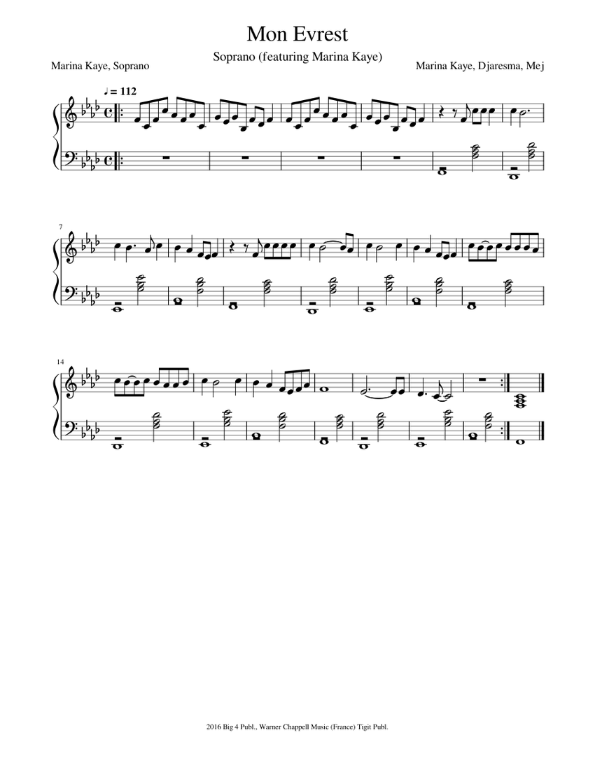 Mon Evrest Sheet Music For Piano Solo Musescore Com 5 / 5 8 мнений. mon evrest sheet music for piano solo