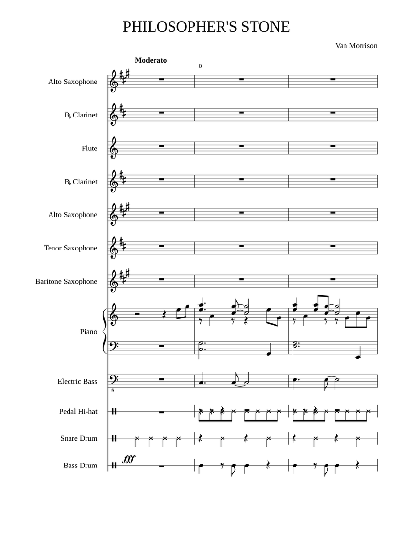 Philosopher's Stone (Van Morrison) Sheet music for Piano, Flute (Solo) |  Musescore.com