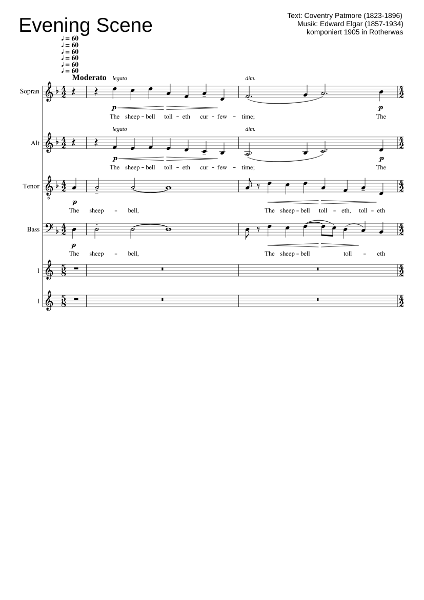 Evening Scene The sheep-bell tolleth curfew time