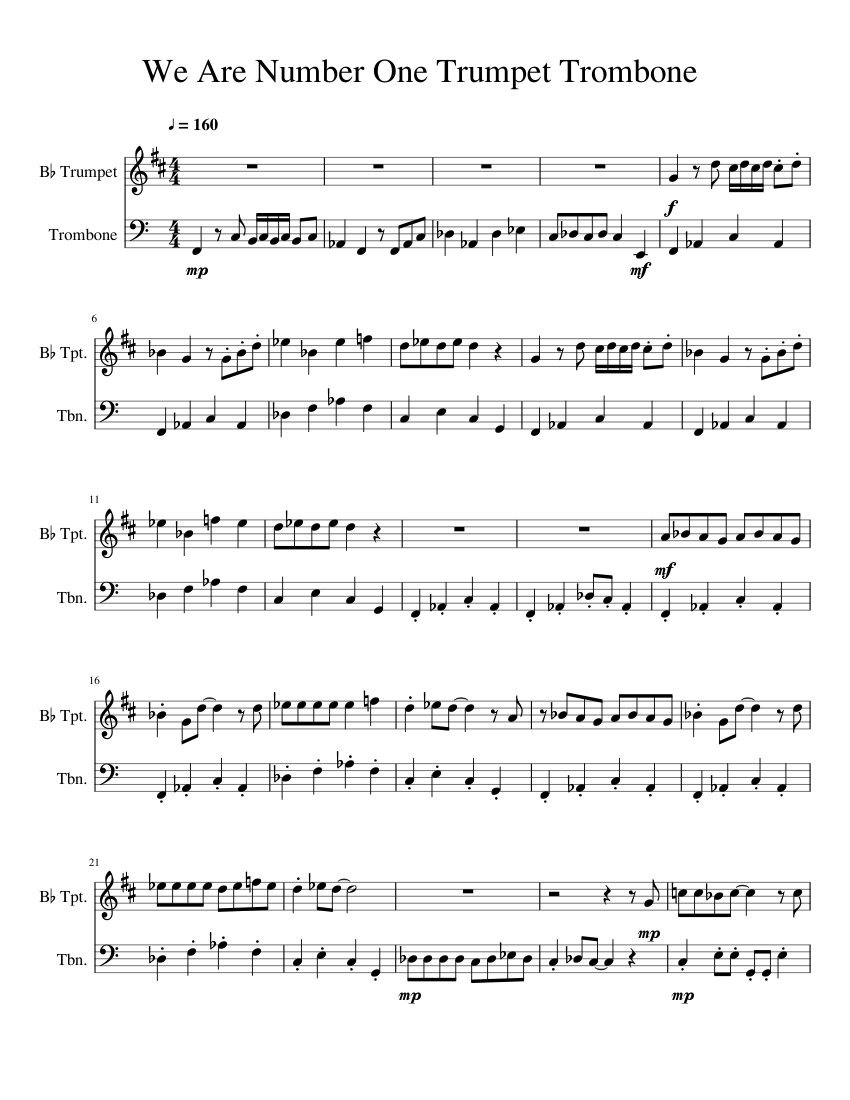 One piece - We Are ! Sheet music for Trumpet in b-flat (Solo