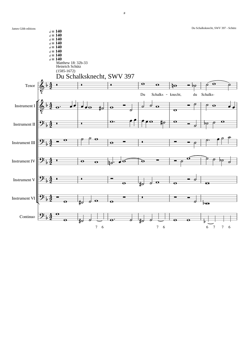 Du Schalksknecht SWV 397