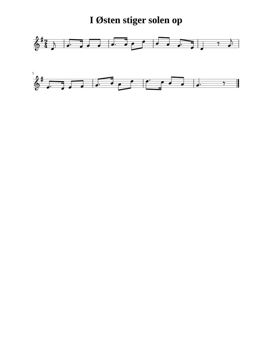 I østen stiger solen op Sheet music for Cornet (Solo) | Download and print  in PDF or MIDI free sheet music | Musescore.com