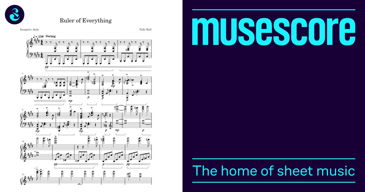 Ruler of Everything - Tally Hall Sheet music for Piano (Solo ...