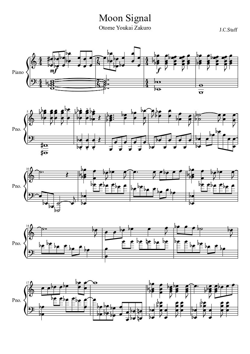 MOON Sheet Music Night Shift Sheet Music (Piano Solo) in D Major -  Download & Print - SKU: MN0222460